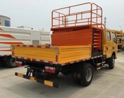 9 metros de camión anaranjado del color montado Scissor la elevación con capacidad de cargamento 300Kg
