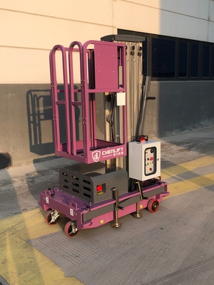 Plataforma de trabajo aéreo de aluminio de 10M (mastro único) Capacidad de carga de 125 kg