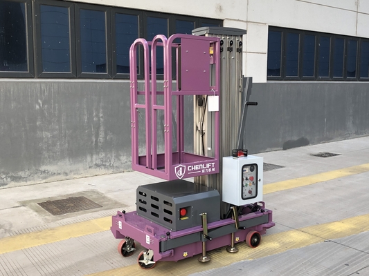 Plataforma de trabajo aéreo de aluminio de 10M (mastro único) Capacidad de carga de 125 kg