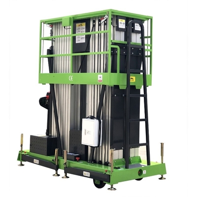 Capacidad de cargamento móvil manual de la tabla de elevación de la plataforma de trabajo aéreo de Punshing del palo triple el 12m 300Kg