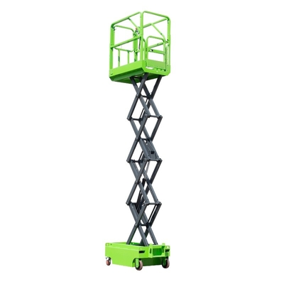 El manual ajustable que empuja mini móvil Scissor la plataforma de trabajo aéreo hidráulica de la elevación 3M 450kg