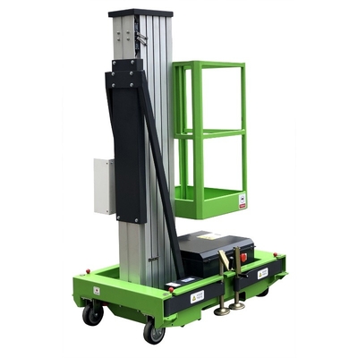 Capacidad de carga vertical eléctrica de la altura 130kg de la plataforma de los 10m de la elevación del solo palo móvil