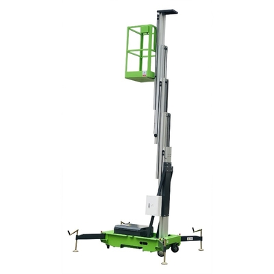 130kg Load Aluminum Aerial Work Platform , Vertical Mast Lift With Long Life