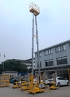 10 metros de elevación vertical de trabajo aéreo de la plataforma del palo de aluminio del doble