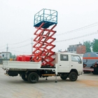 el camión móvil de elevación de la altura del 14m montado Scissor la elevación con capacidad de cargamento 450kg