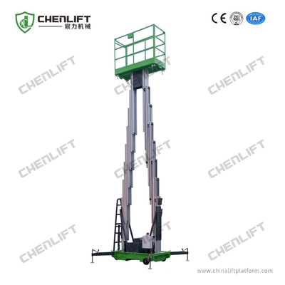 elevación vertical del palo del doble de la plataforma de trabajo aéreo 10m con la plataforma de la extensión