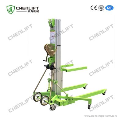 Portable Manual Material Lift with Swivel Locks Manually operated