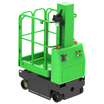 4.2m Electro Autopropulsado Mast Vertical Boom elevador azul y amarillo capacidad de carga 230kg