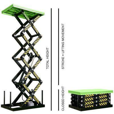 inmóviles de la capacidad de cargamento 3000Kg mini Scissor la elevación con la altura de elevación de los 7.2m