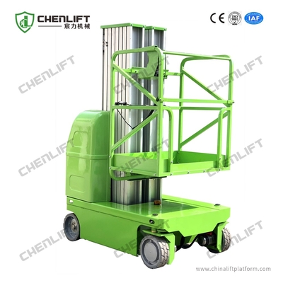 palo vertical automotor del doble de la elevación de la alta de la capacidad 200Kg de los 7.5m plataforma de la elevación hidráulica