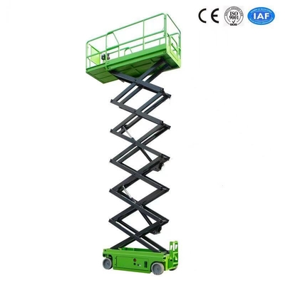 Verde 10 metros de altura de elevación auto-propulsado elevador de tijeras MEWP con un año de garantía